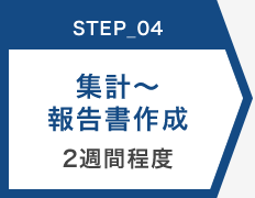STEP_04 集計～報告書作成 2週間程度